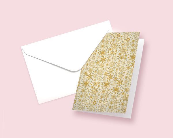 Snowflake Pattern Personalized Holiday Greeting Card Gifts