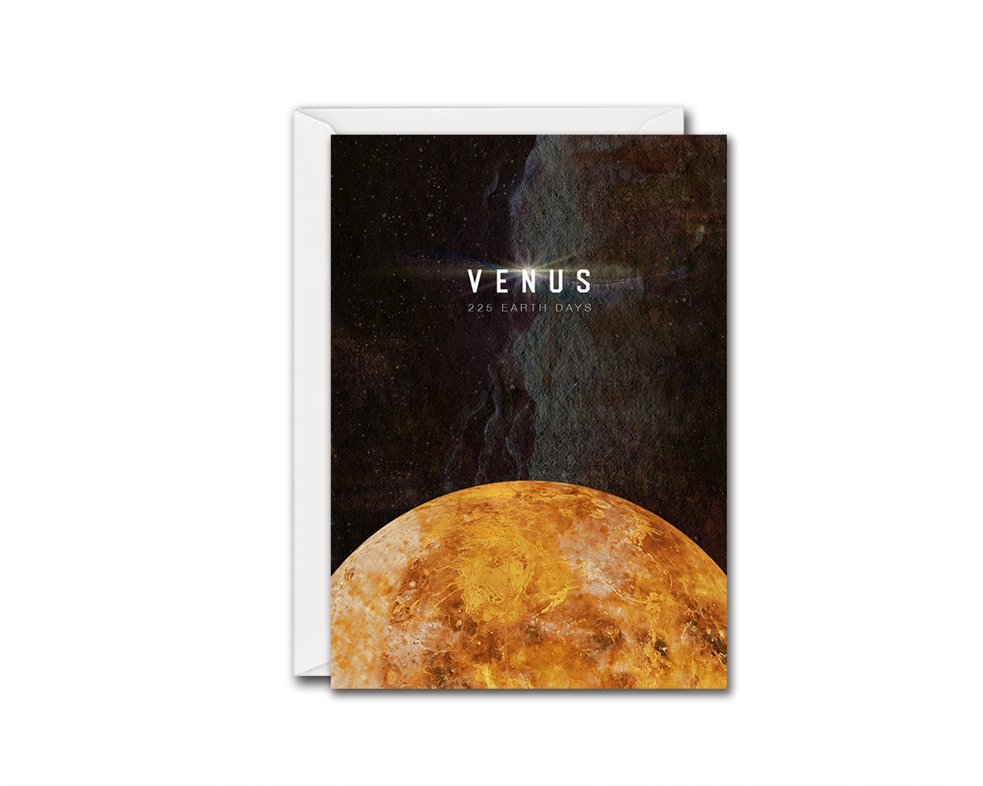 Venus Planet Orbiting Stars Solar System Customizable Greeting Card