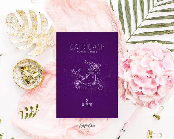 Astrology Capricorn Prediction Yearly Horoscope Art Customized Gift Cards