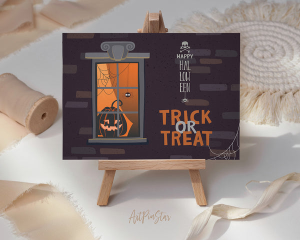 Halloween Trick or Treat Custom Holiday Greeting Cards