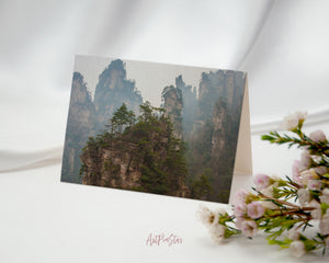 Zhangjiajie National Forest Park Hunan Province, China Landscape Custom Greeting Cards