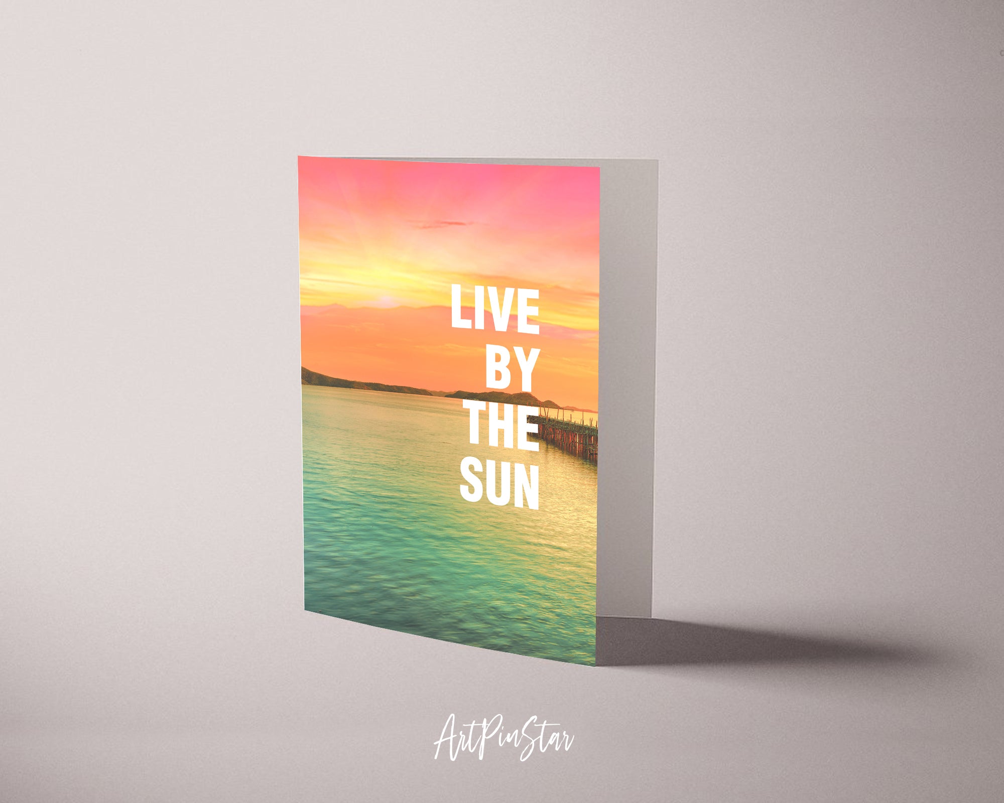 Live by the sun JT Jackson Quote Customized Greeting Cards