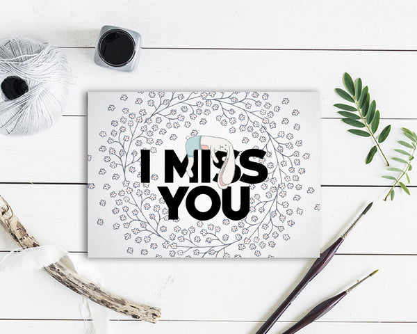 I Miss You Relationship Customized Gift Cards