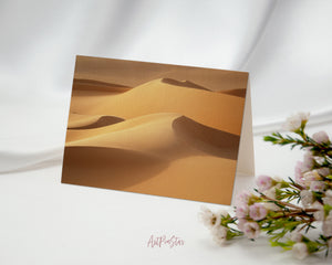 Sandy Barkhans Desert Dunes Landscape Custom Greeting Cards
