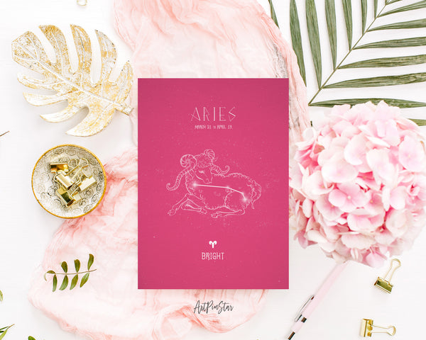 Astrology Aries Prediction Yearly Horoscope Art Customized Gift Cards