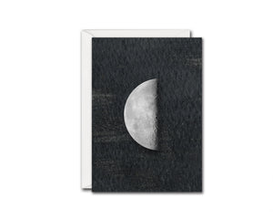 Third Quarter Moon Phases Customizable Greeting Card