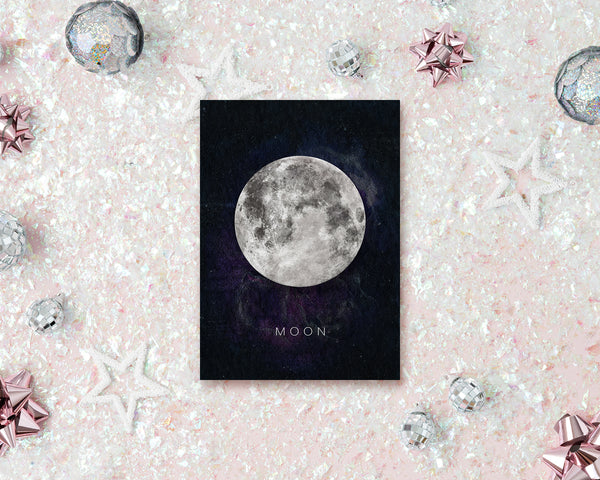 Moon Moon Phases Universe Space Customizable Greeting Card