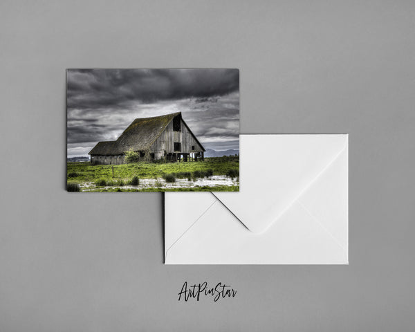 Old Barn, Washington Landscape Custom Greeting Cards