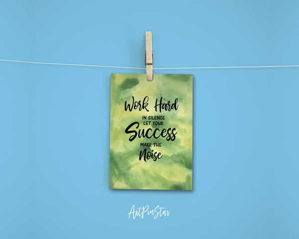 Work hard in silence let your success make the noise Frank Ocean Motivational Greeting Card