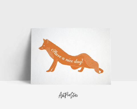Have a nice day Fox Animal Greeting Cards