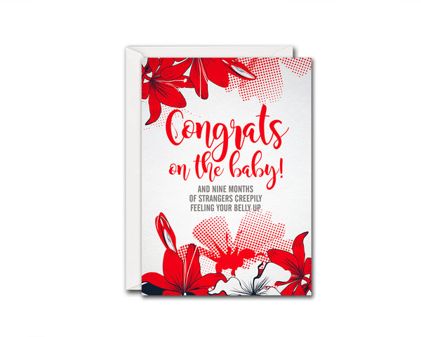 Congrats On The Baby Boy Birth Announcements Customized Gift Cards