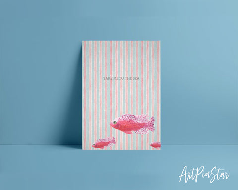 Take me to the sea Fish Animal Greeting Cards