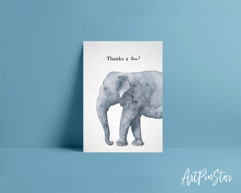 Thanka a ton Elephant Animal Greeting Cards