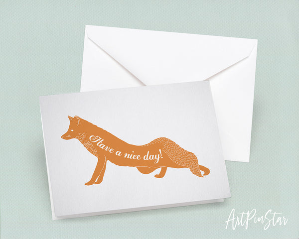 Have a nice day Fox Animal Greeting Cards