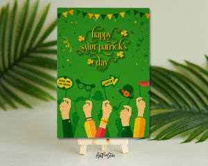 Kiss me I'm Irish Lucky St. Patricks Day Personalized Gifts Card - ArtPinStar.com