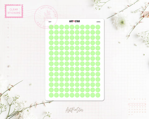 Dot Planner Sticker, Green