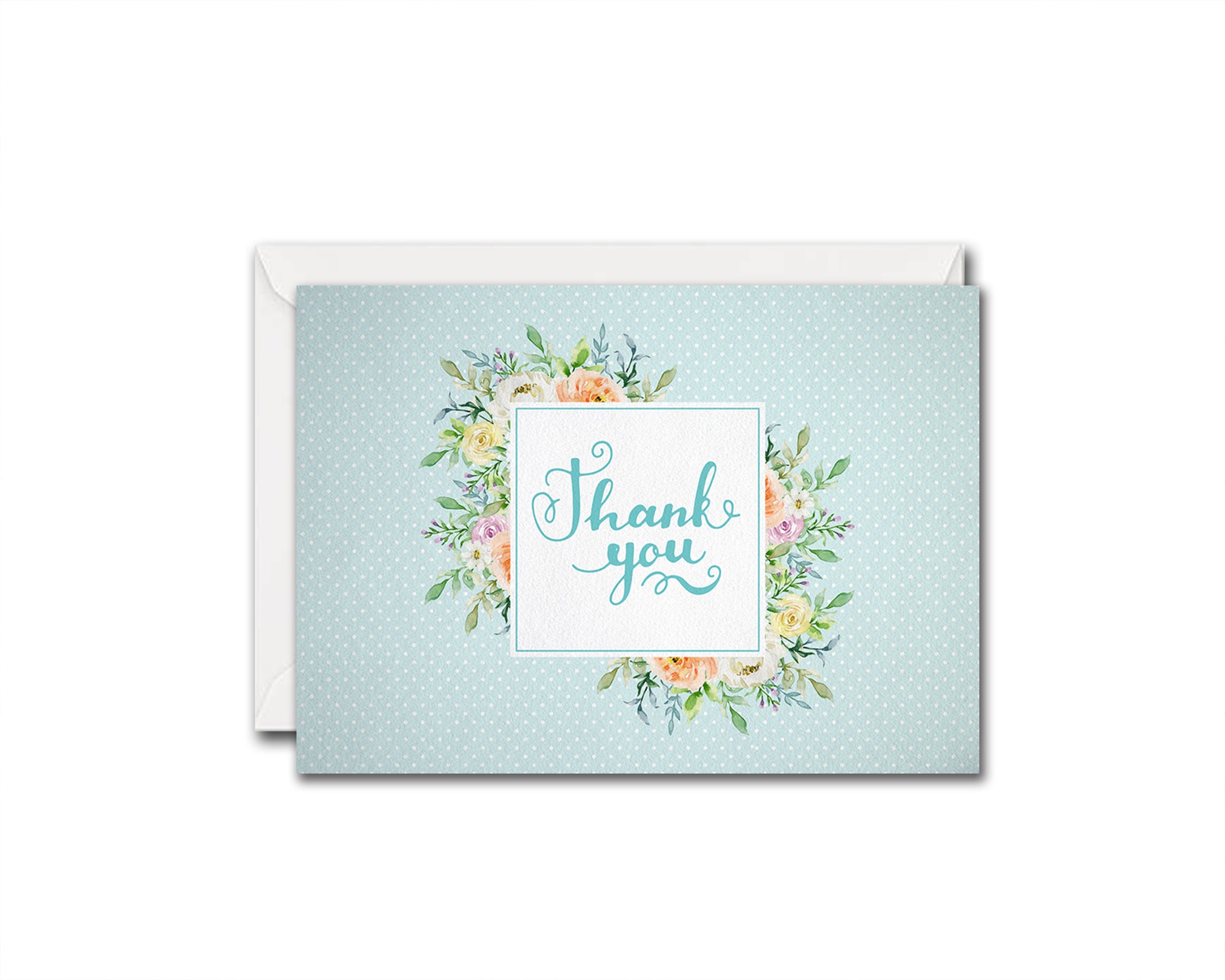 Thanks Watercolor Messages Note Cards