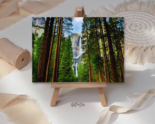 Waterfalls Yosemite National Park Landscape Custom Greeting Cards