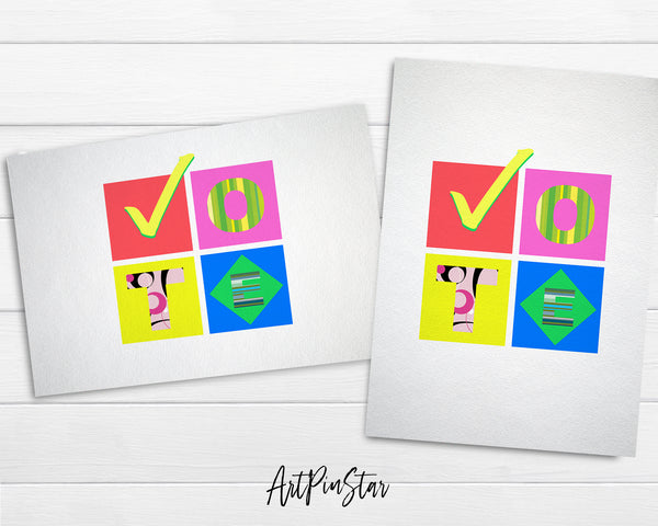 VOTE, LGBTQIA Greeting Cards Pride Month with Rainbow