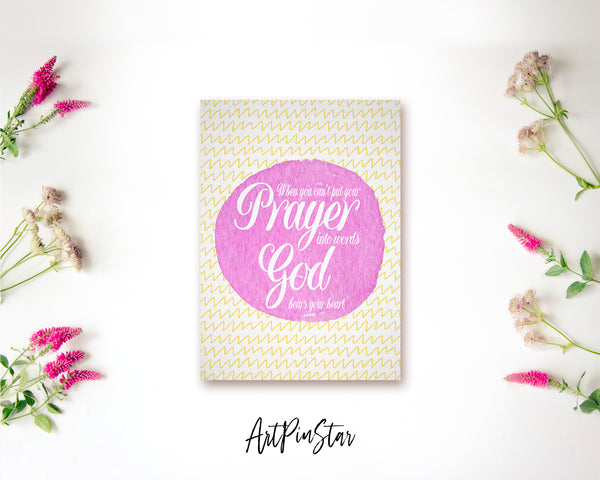 When you can't put your prayer into words Bible Verse Customized Greeting Card