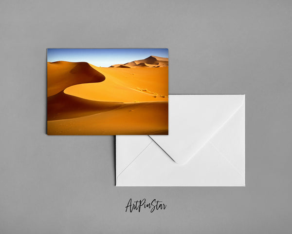 Blue Sky Desert Dunes Landscape Custom Greeting Cards