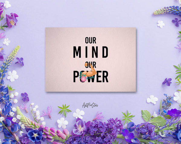 Our Minds Our Power, LGBTQIA Greeting Cards Pride Month with Rainbow