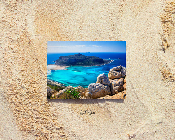 Balos Bay Crete Island, Greek Landscape Custom Greeting Cards