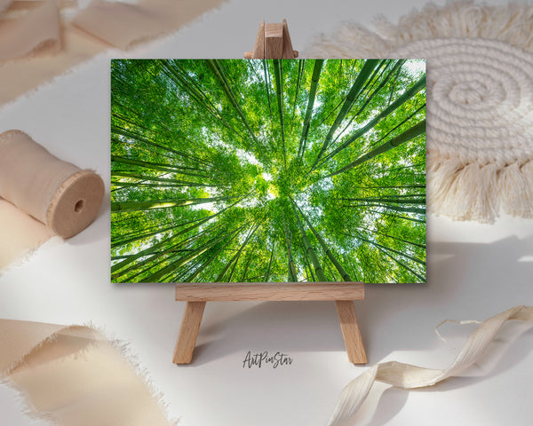 Forest Bamboo Landscape Custom Greeting Cards