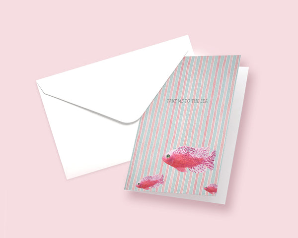 Take me to the sea Fish Animal Greeting Cards