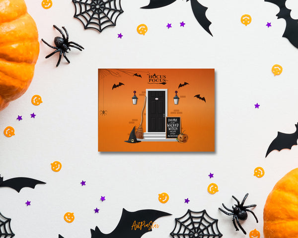 Halloween Home of the wicked witch and her little monsters Custom Holiday Greeting Cards