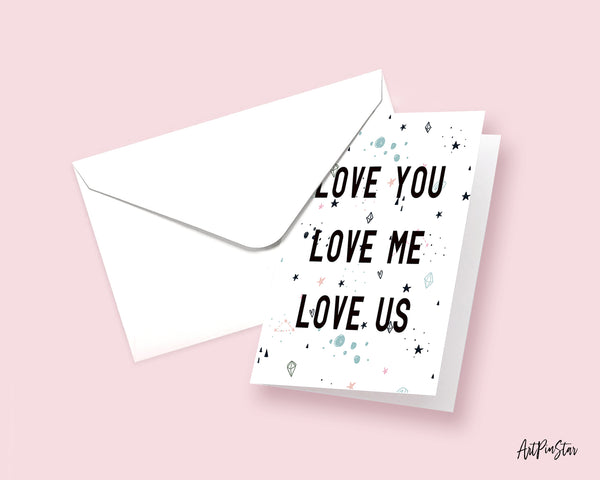 Love you love me love us Joan Jett Happiness Quote Customized Greeting Cards
