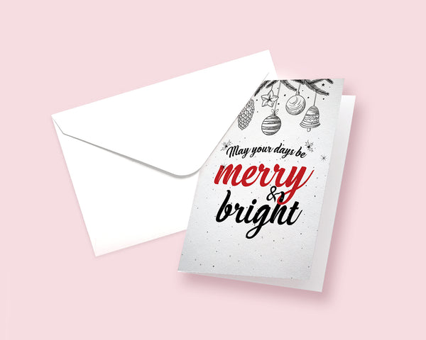 May your days be merry and bright Personalized Holiday Greeting Card Gifts
