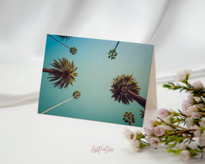 Rodeo Drive Beverly Hills Palm Trees, California Landscape Custom Greeting Cards