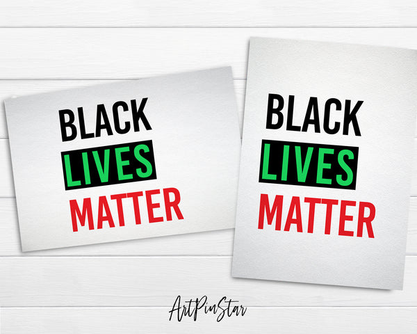Black Lives Matter, LGBTQIA Greeting Cards Pride Month with Rainbow