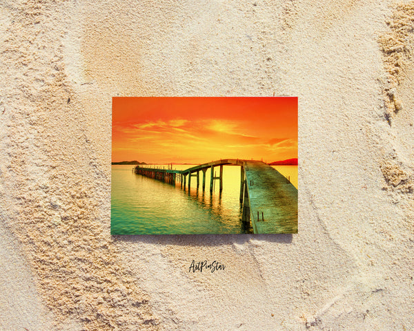 Panorama Sunset Landscape Custom Greeting Cards