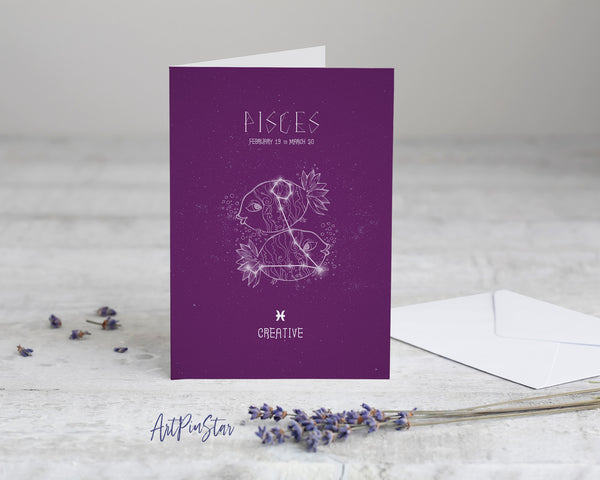Astrology Pisces Prediction Yearly Horoscope Art Customized Gift Cards