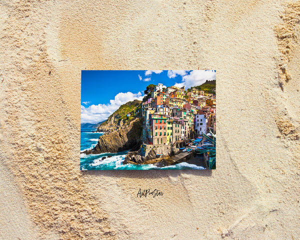 Cinque Terre Riomaggiore Fisherman Villages, Italy Landscape Custom Greeting Cards