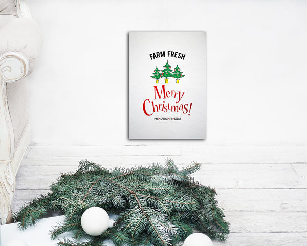 Farm Fresh Merry Christmas Personalized Holiday Greeting Card Gifts
