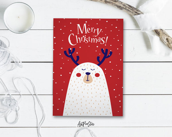 Merry Christmas-Deer Personalized Holiday Greeting Card Gifts