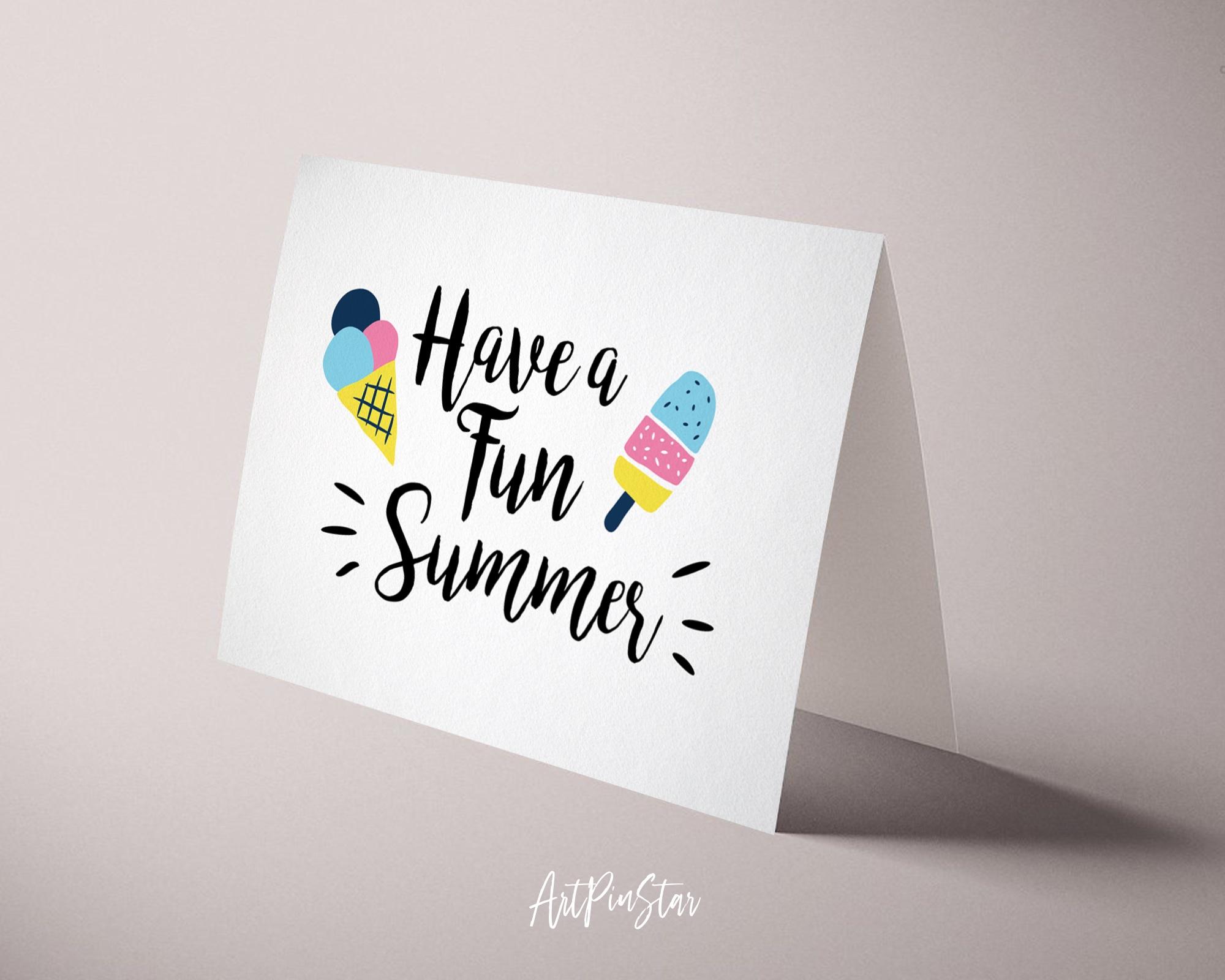 Have a fun summer Food Customized Gift Cards