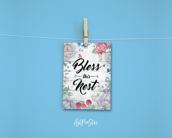 Bless this nest Inspirational Quote Customized Greeting Cards