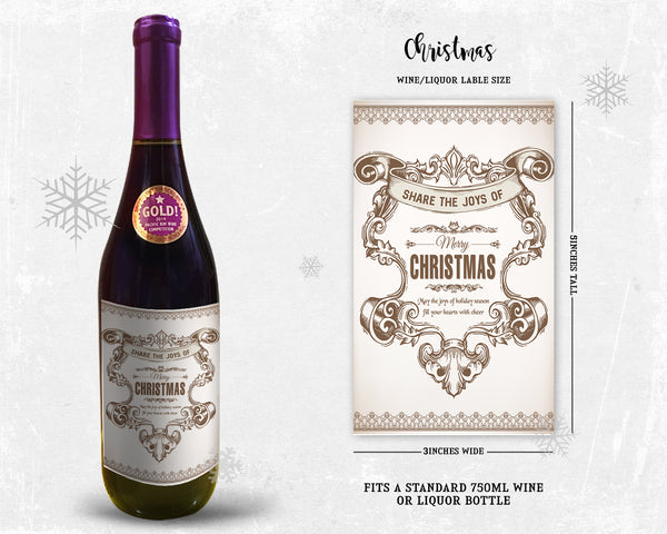 Share the joys of Merry Christmas Holiday Customizable Label