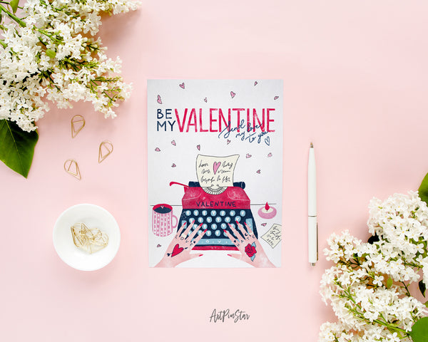 Love Letter Be My Valentine Customized Greeting Card