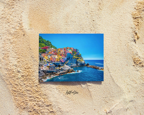 Cinque Terre Mediterranean Sea, Italy Landscape Custom Greeting Cards
