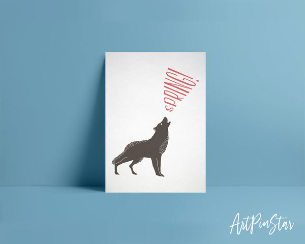 Spring Wolf Animal Greeting Cards