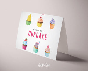 All you need is a cupcake Food Customized Gift Cards