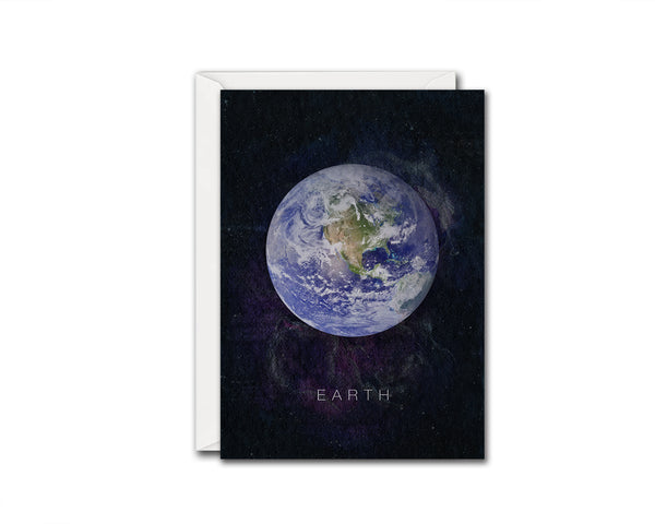 Earth Planet Universe Space Solar System Customizable Greeting Card