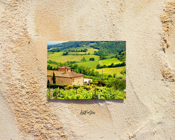 Wineries Vineyard Tuscany, Italy Landscape Custom Greeting Cards