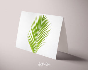 Green Palm Leaf Botanical Garden Customized Greeting Card