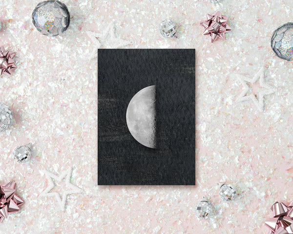 Third Quarter Moon Phases Customizable Greeting Card